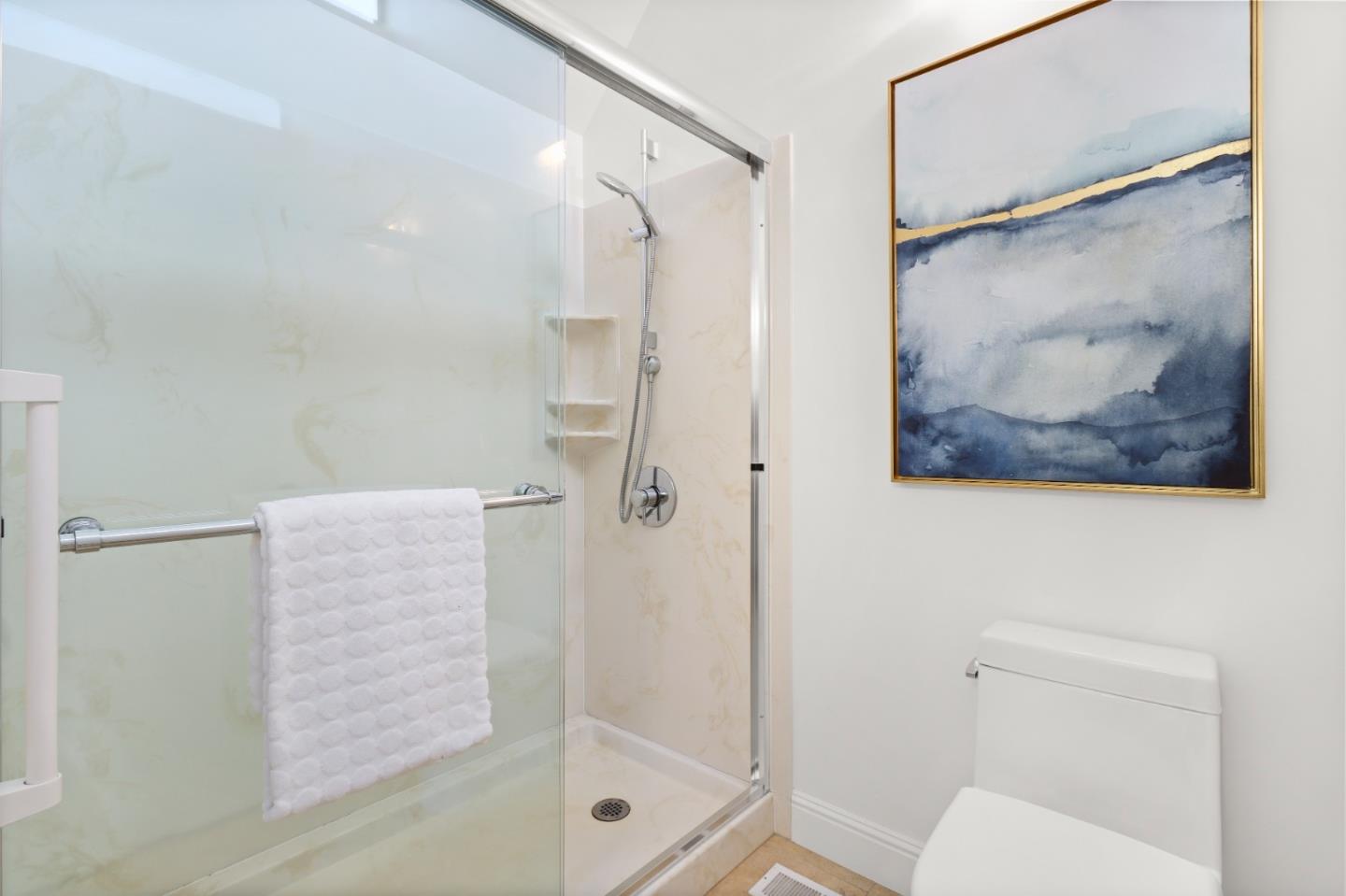 28 Farm Road Los Altos, CA 94024 - Photo 13 of 28 a bathroom with a shower and a toilet