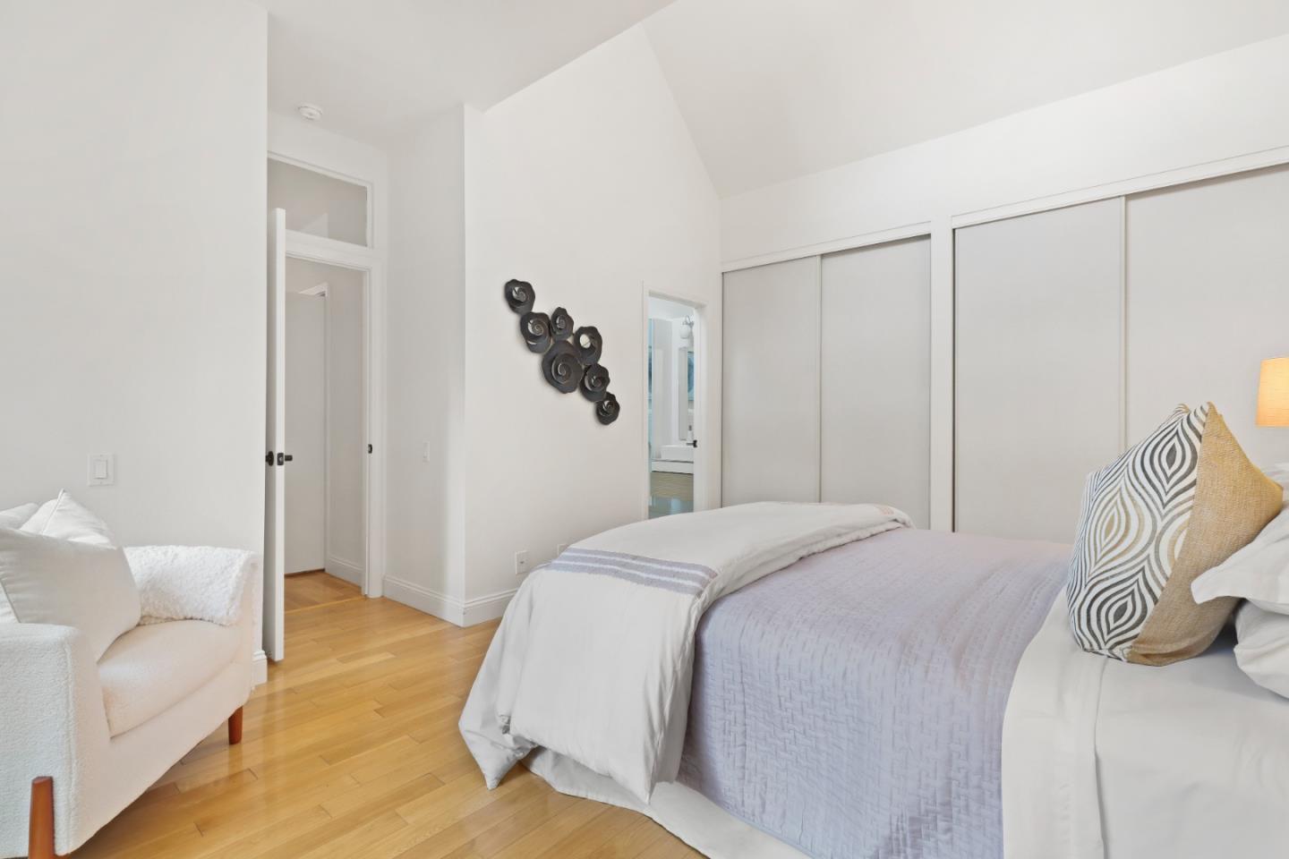 28 Farm Road Los Altos, CA 94024 - Photo 17 of 28 a bedroom with a bed and a couch