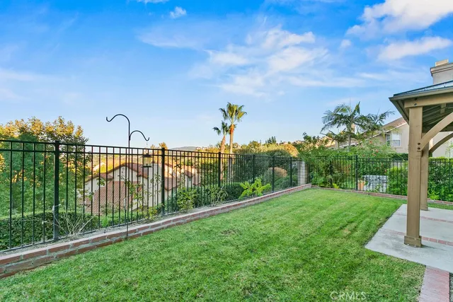 a view of a garden with a bridge