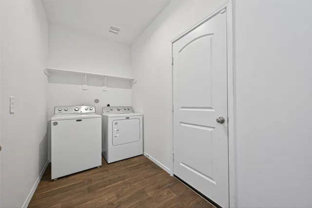 a view of utility room with washer and dryer