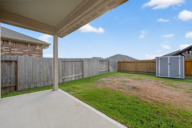 a backyard of a house