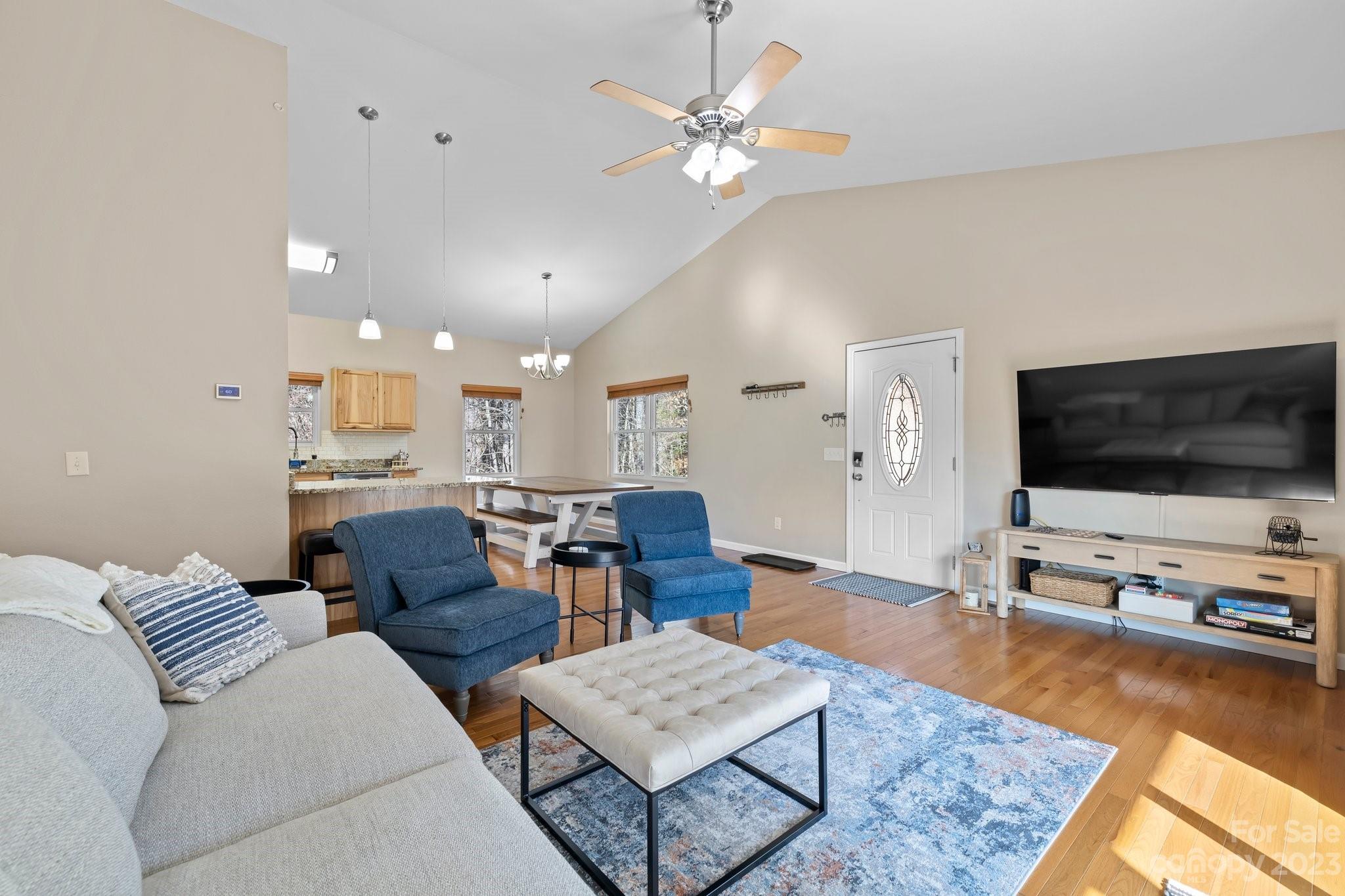 174 Diamond Point Canton, NC 28716 - Photo 8 of 43 a living room with furniture and a flat screen tv