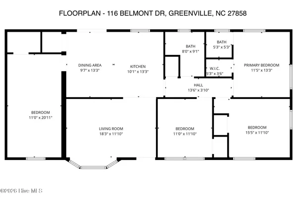 $274,900 | 116 Belmont Drive, Greenville, NC 27858