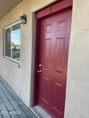 a view of front door