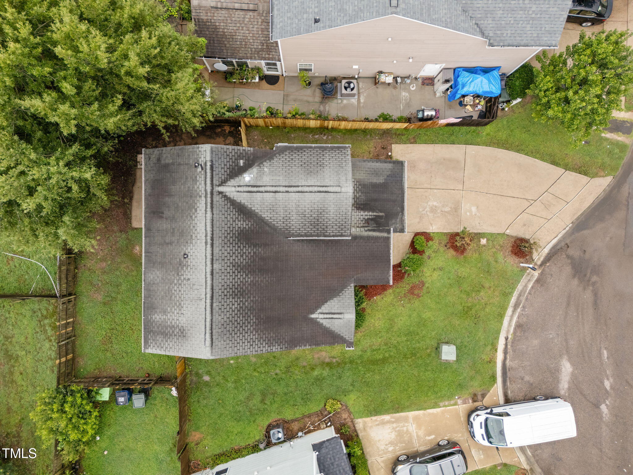 4232 Palafox Court Raleigh, NC 27604 - Photo 34 of 42 an aerial view of a house with a yard