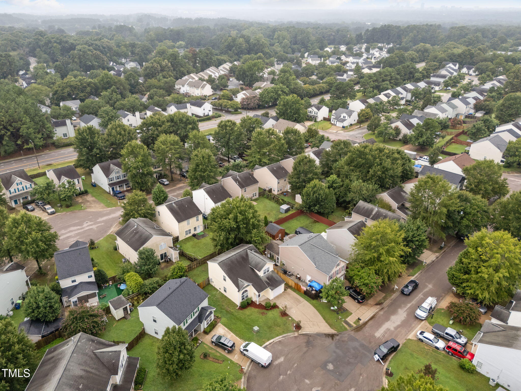 4232 Palafox Court Raleigh, NC 27604 - Photo 35 of 42 an aerial view of residential houses with outdoor space
