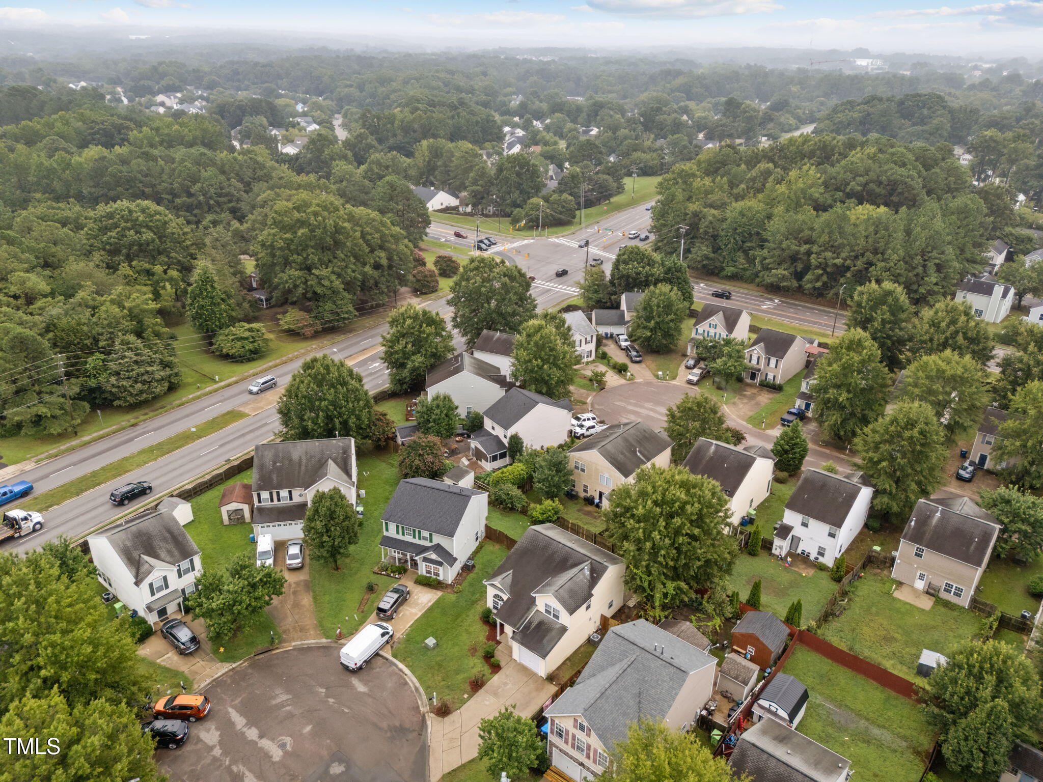 4232 Palafox Court Raleigh, NC 27604 - Photo 37 of 42 an aerial view of residential house with green space