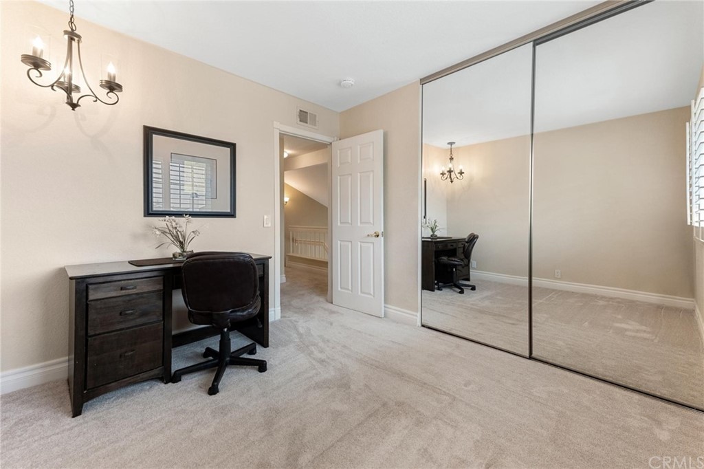 17 Leesburg Irvine, CA 92620 - Photo 20 of 48 Bedroom #2 with floor to ceiling mirrored closet doors.