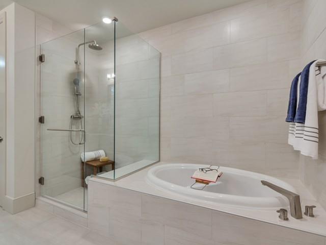 7775 Firefall Way, Unit 3256 Dallas, TX 75230 - Photo 10 of 23 a bathroom with a tub a sink and a shower