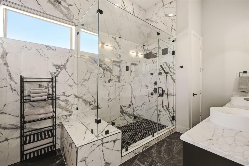 4928 Blaynes Road The Colony, TX 75056 - Photo 17 of 38 Large walk in steam shower