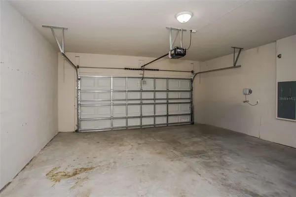 a view of a garage
