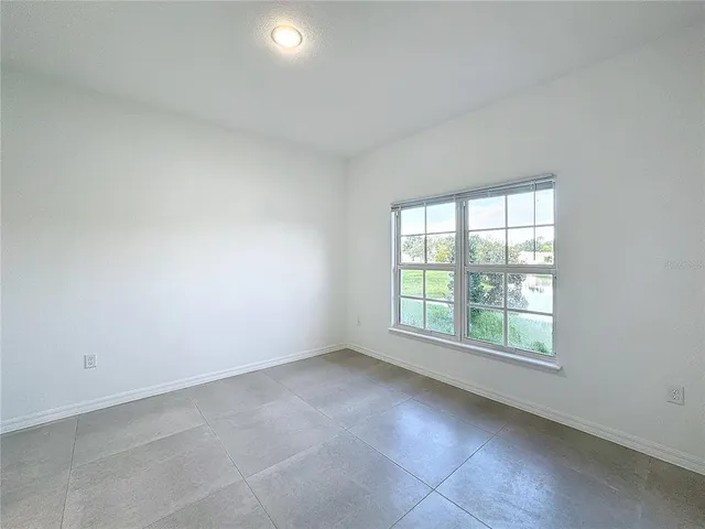 an empty room with a natural light