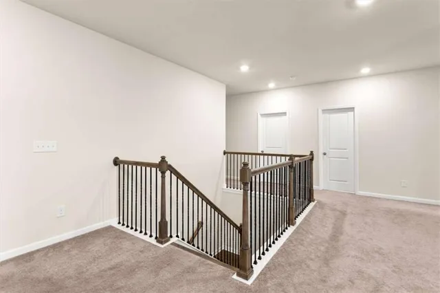 a view of a hallway with entryway