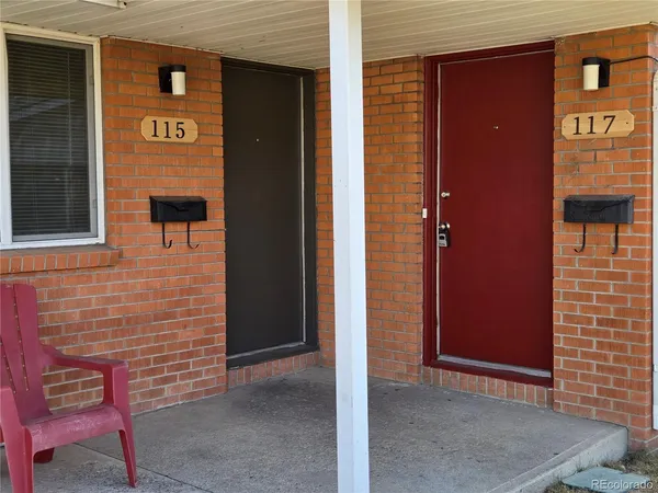 a view of front door of house