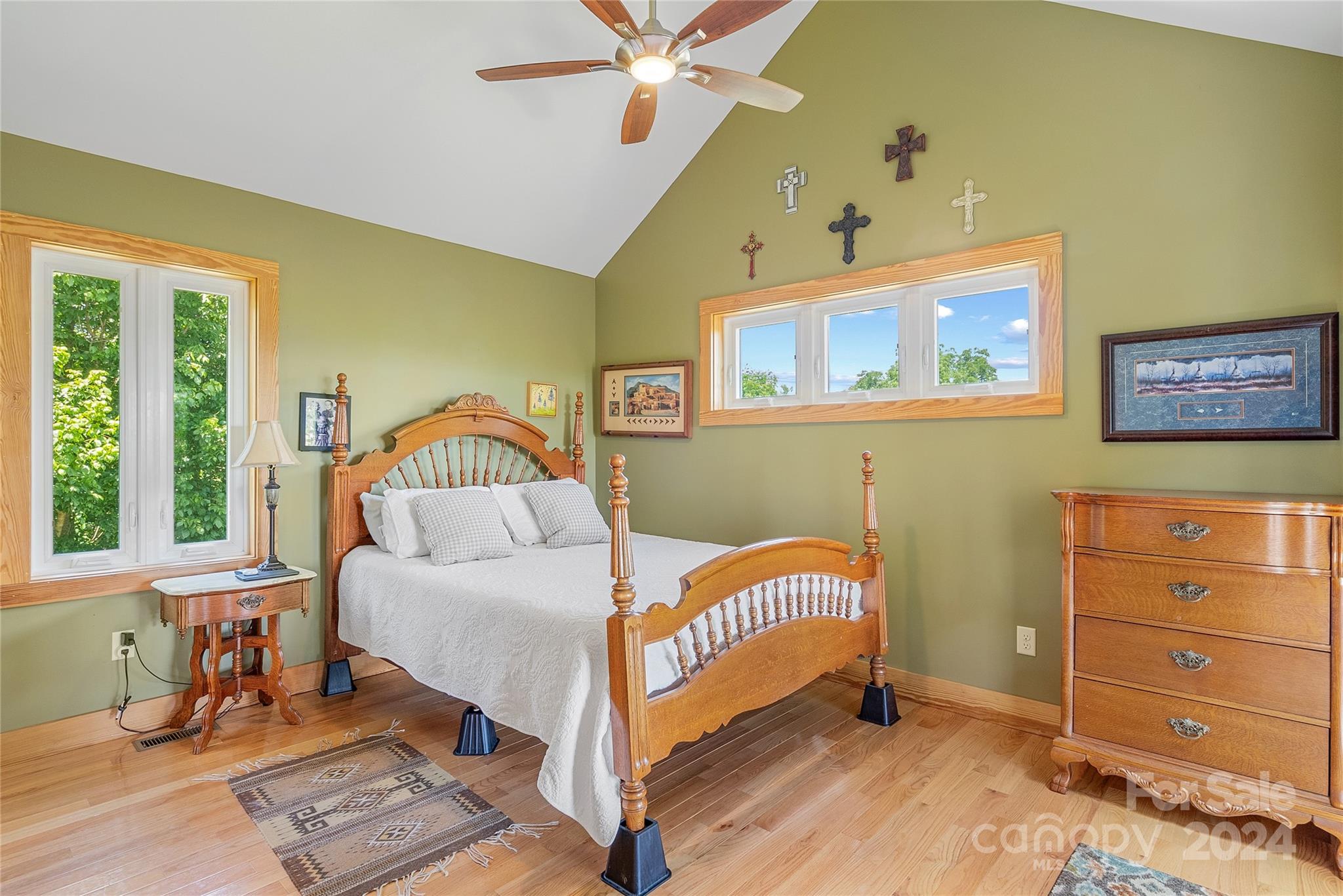 329 Cabin Hollow Drive Marshall, NC 28753 - Photo 20 of 40 a bedroom with a bed and a window