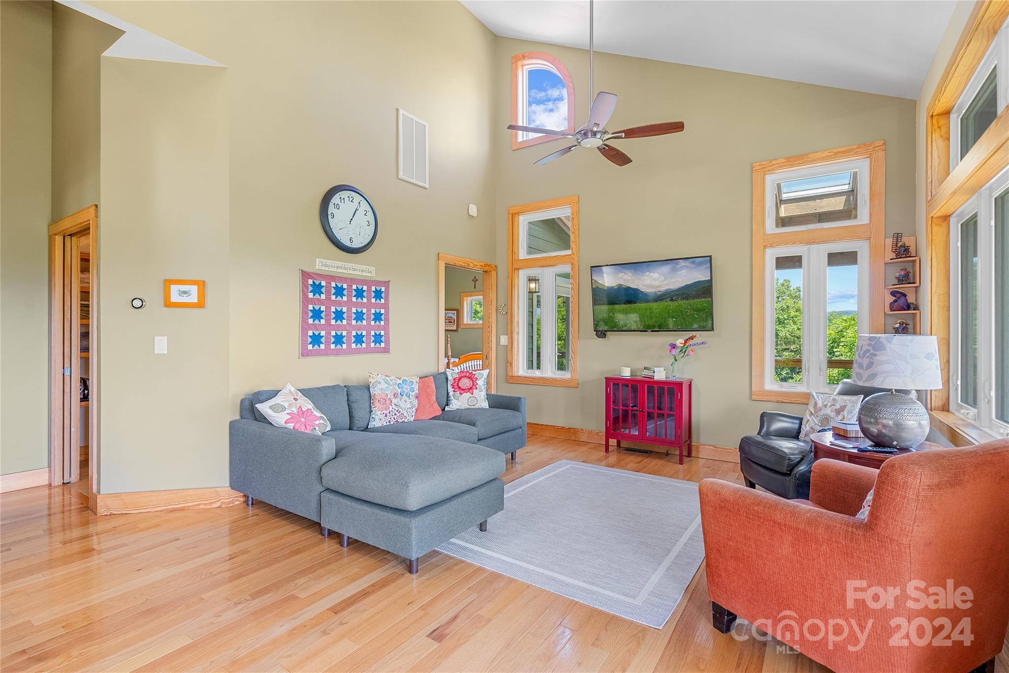329 Cabin Hollow Drive Marshall, NC 28753 - Photo 10 of 40 a living room with furniture and a flat screen tv