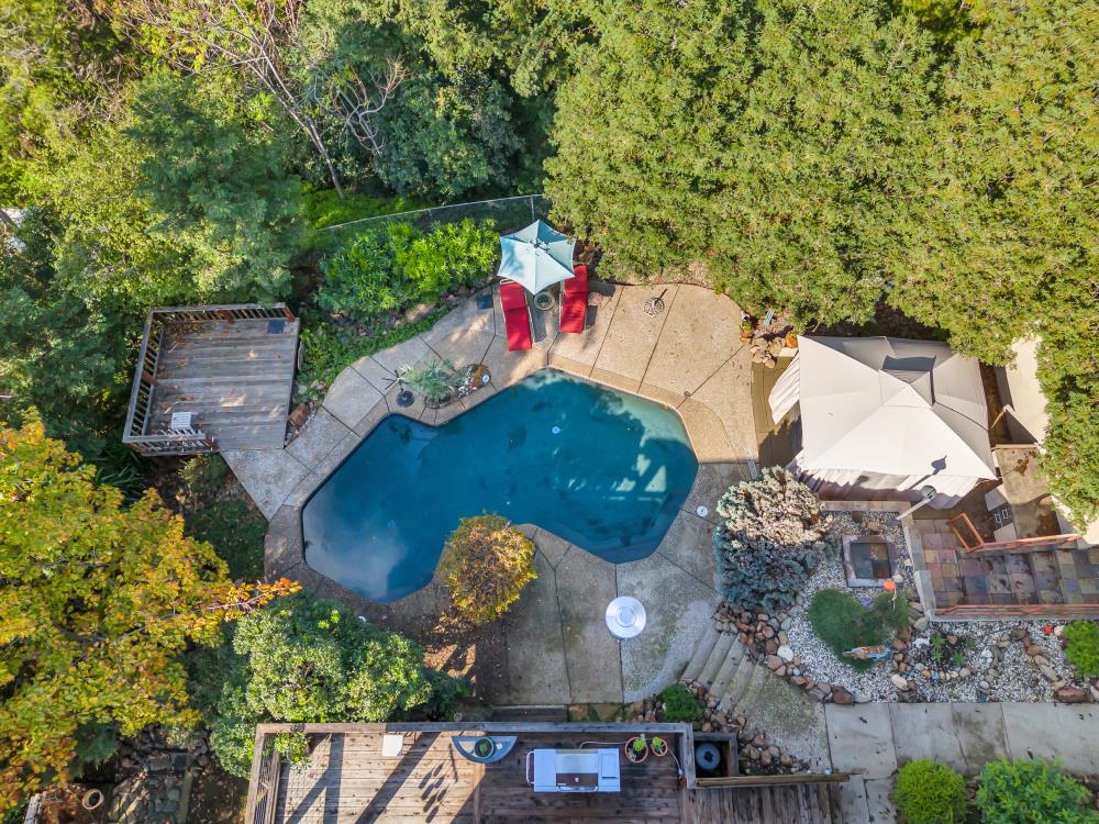 408 Sutter Street Folsom, CA 95630 - Photo 53 of 73 an aerial view of a house with a yard and potted plants