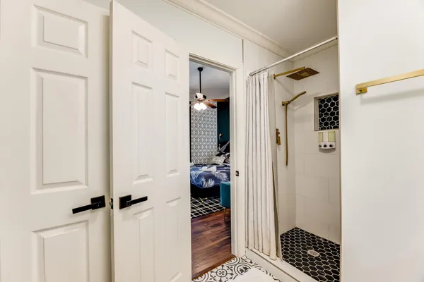 a room with furniture and wooden floor