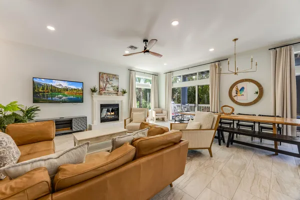 a kitchen with stainless steel appliances a refrigerator and cabinets