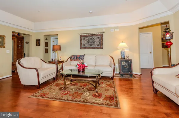 a living room with furniture and a couch
