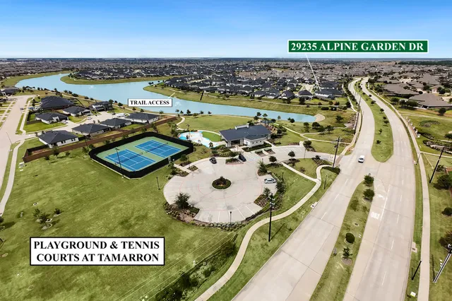 a view of a swimming pool with outdoor space