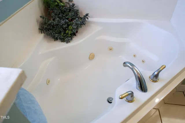 a bathroom with a tub