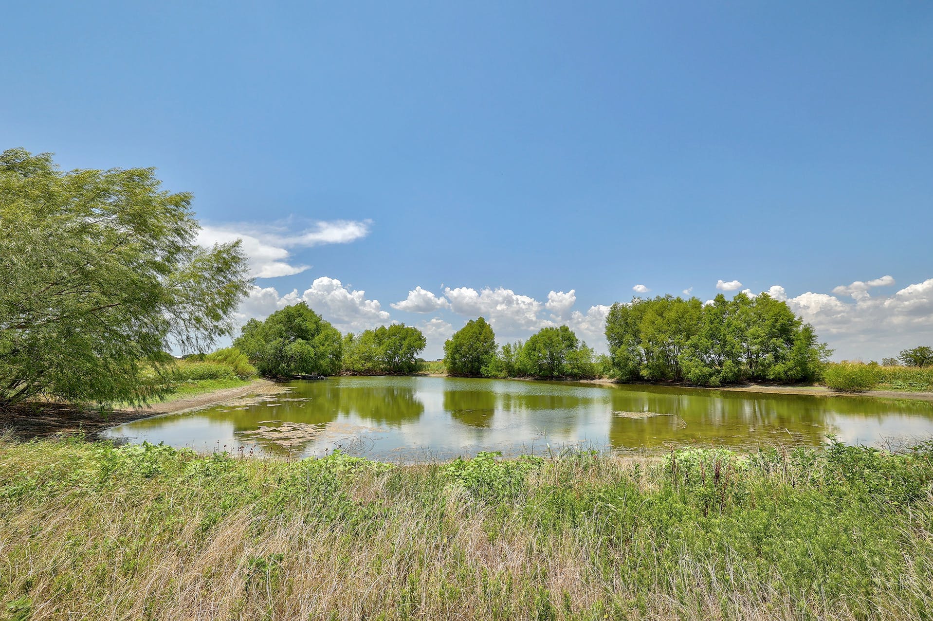 13212 Sandeen Road Coupland, TX 78615 - Photo 3 of 17 a view of a lake with houses in the back