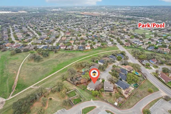 a view of a lake with houses