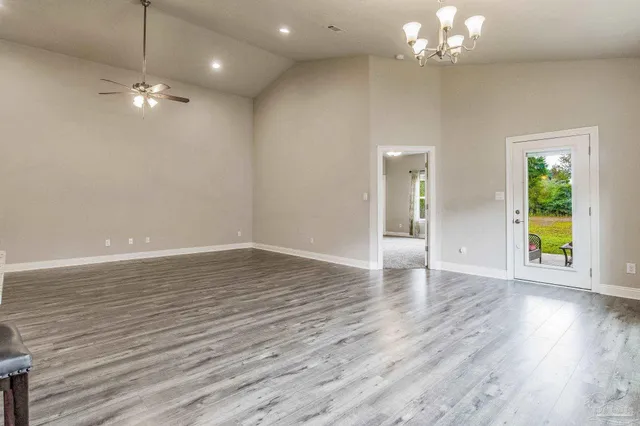 a view of a yard with an outdoor space