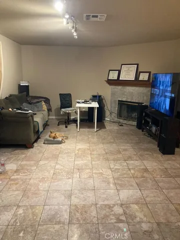 a bathroom with a glass door