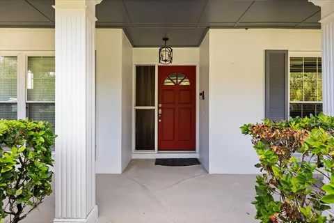 a view of front door of house