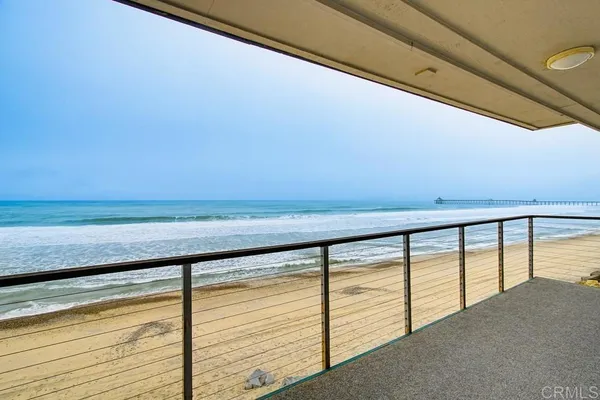 a view of ocean from a balcony