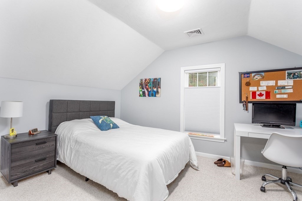 8 Collette Road Sturbridge, MA 01518 - Photo 21 of 28 a bedroom with a bed and a flat screen tv