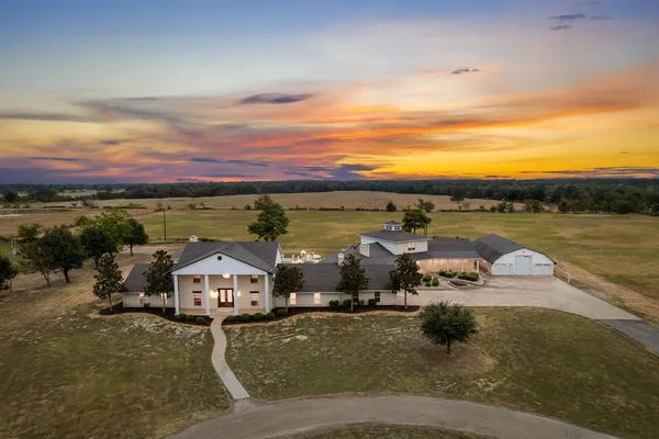 a view of a lake with houses