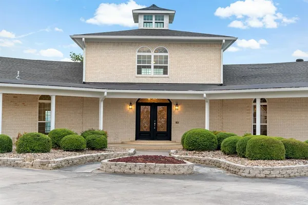 a front view of a house