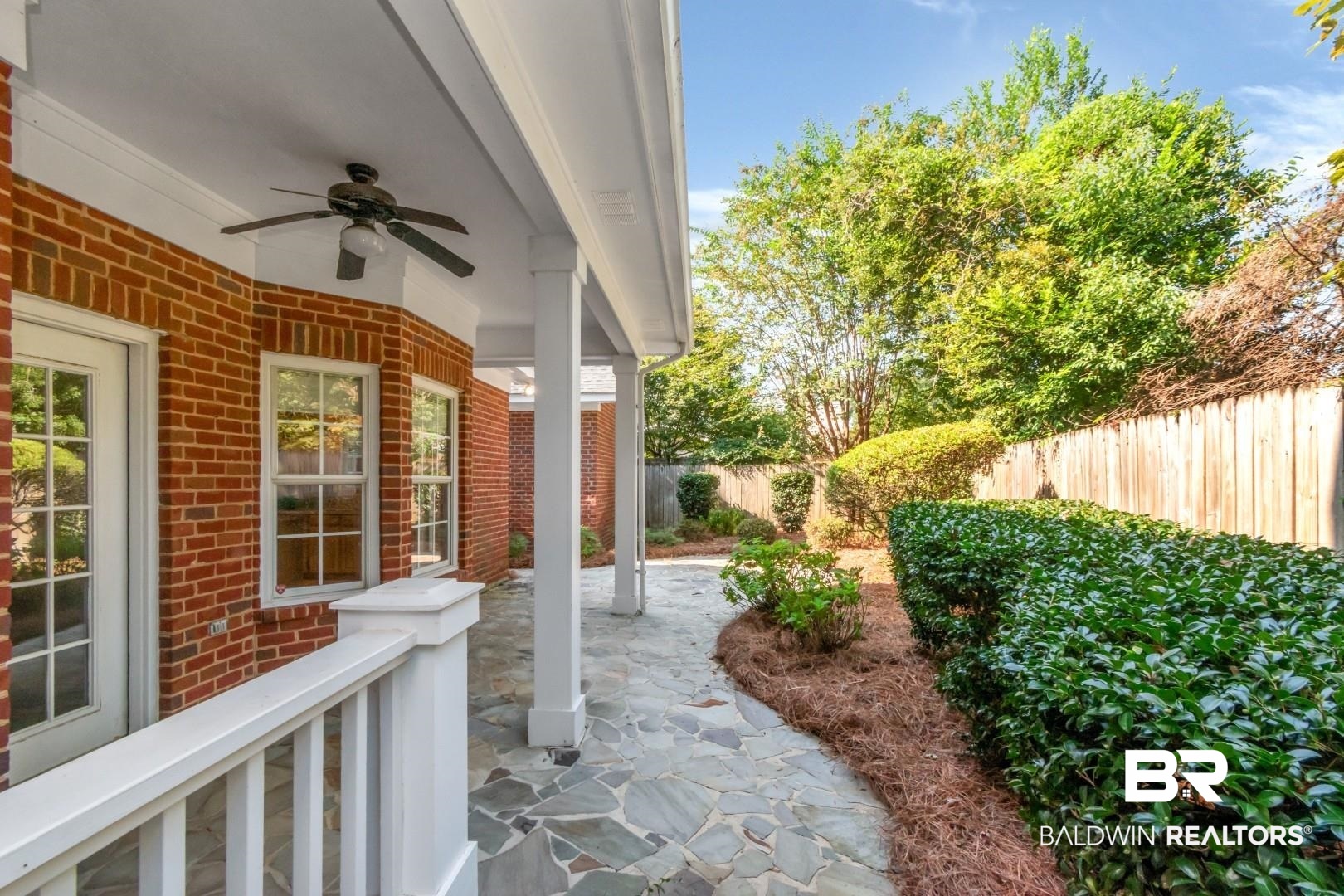 105 McHugh Lane Mobile, AL 36608 - Photo 26 of 30 Fenced backyard featuring a ceiling fan