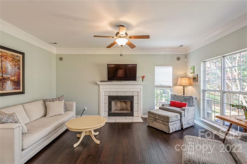 739 West Cheval Drive Fort Mill, SC 29708 - Photo 14 of 36 a living room with furniture fireplace and flat screen tv