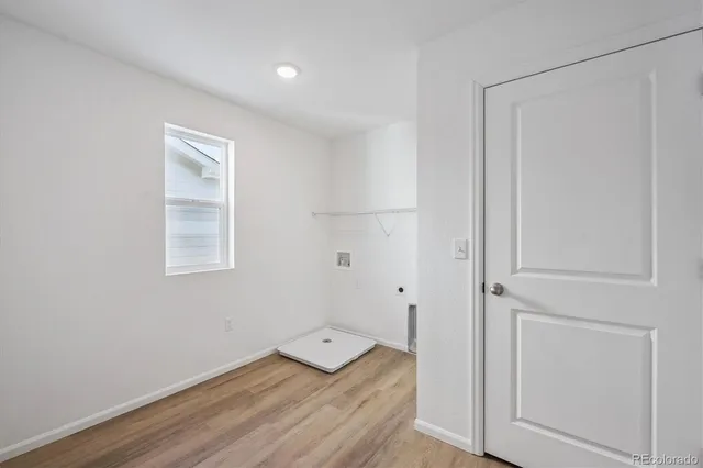 a view of a bathroom with an empty space