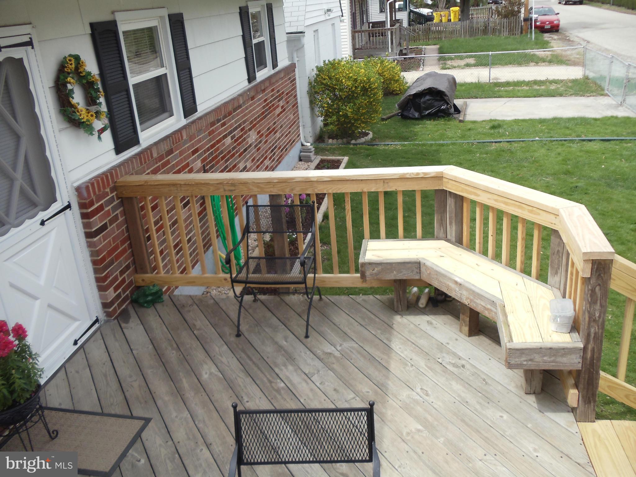 8222 Highpoint Road Clearwater Beach, MD 21226 - Photo 11 of 22 Great deck w/built-in seating on front of home