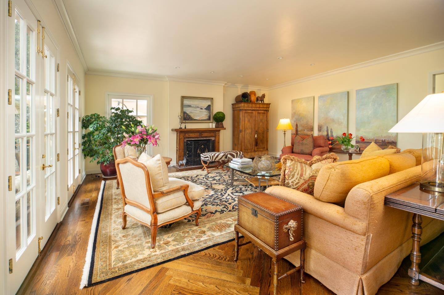 1534 Riata Road Pebble Beach, CA 93953 - Photo 3 of 50 a living room with furniture and a fireplace