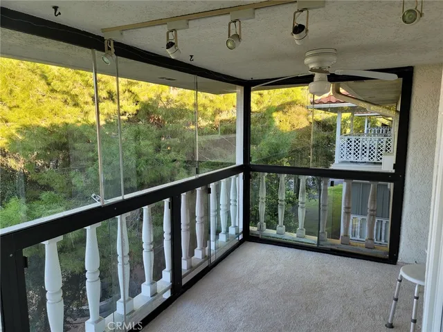 a view of a city from a balcony