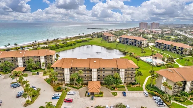 a view of lake from a balcony