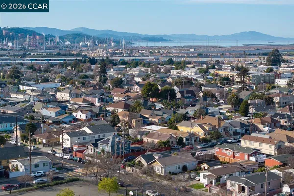 an aerial view of a city