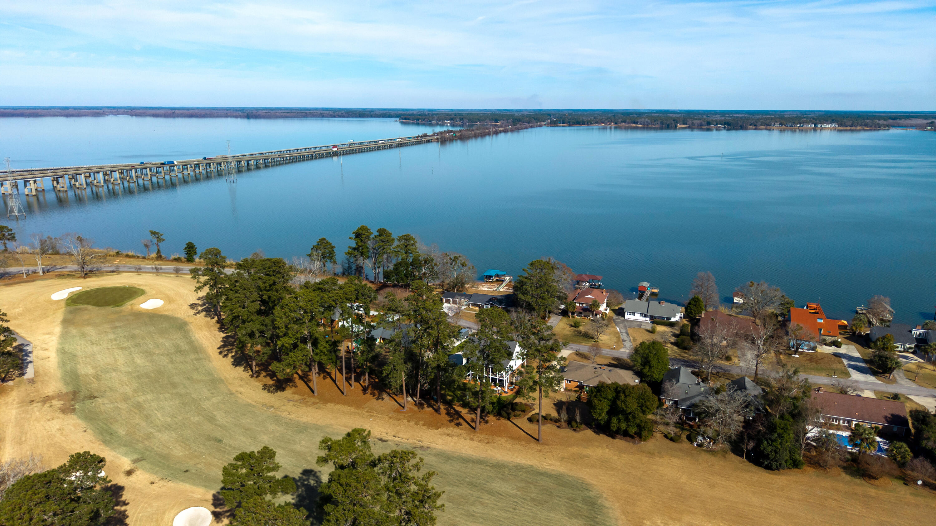 612 Santee Drive Santee, SC 29142 - Photo 12 of 48 2026 drone lake & across lake