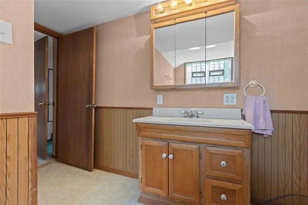 a view of a storage and utility room