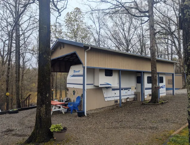 a house view with a outdoor space
