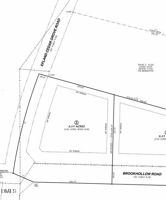 1 Brookhollow Road North Efland, NC 27243 - Photo 2 of 7 Lot 1 Brookhollow Road Survey