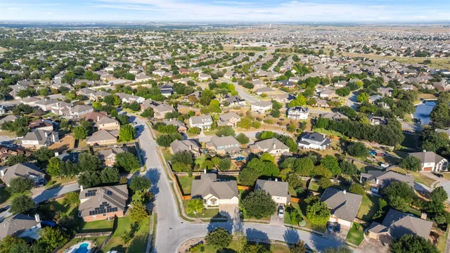 an aerial view of a city