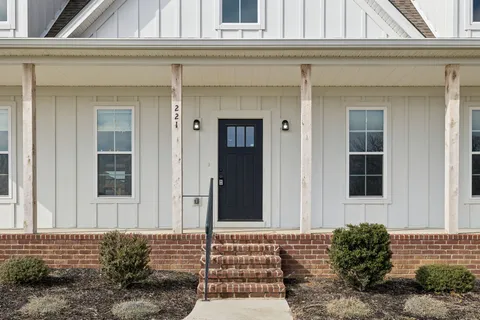a front view of a house