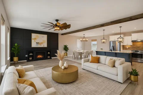 a view of a room with kitchen appliances and a window